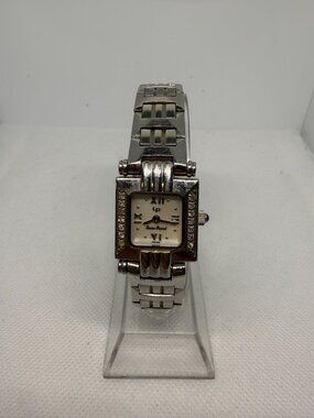 Lucien Piccard Whisper 27066WH MOP Diamond Bezel Stainless Steel Women’s Watch